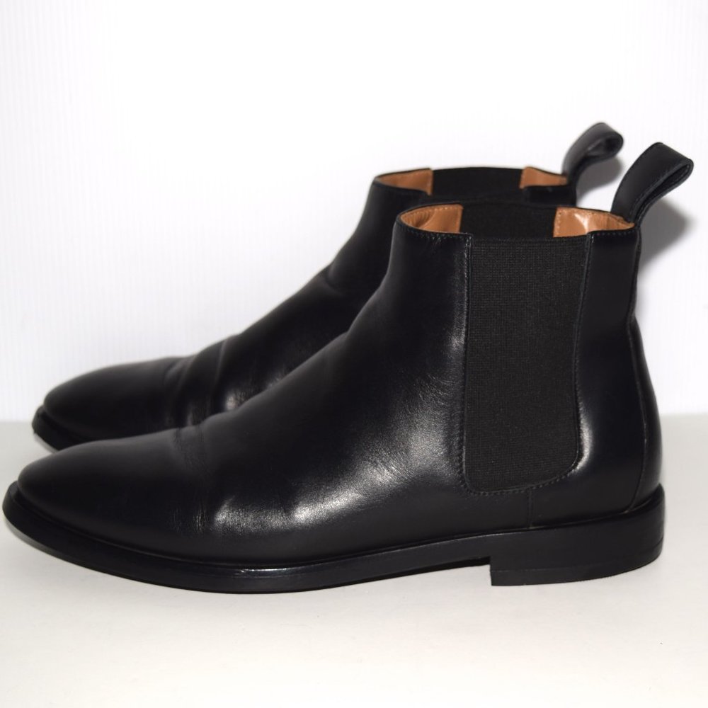 Everlane New Modern Chelsea Black Leather Ankle Boots Size 8 - Picture 4 of 9